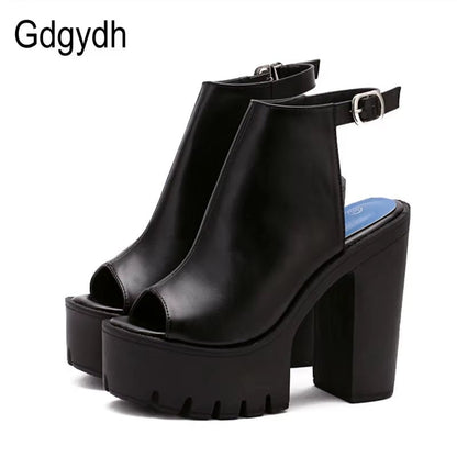 Hot Sale European Women Summer Shoes Slingbacks High Heels Sandals Platform Casual Shoes for Party 2021 New Black Size 42