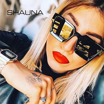 Ins Popular Women Square Sunglasses Retro Men Tinted Shades UV400